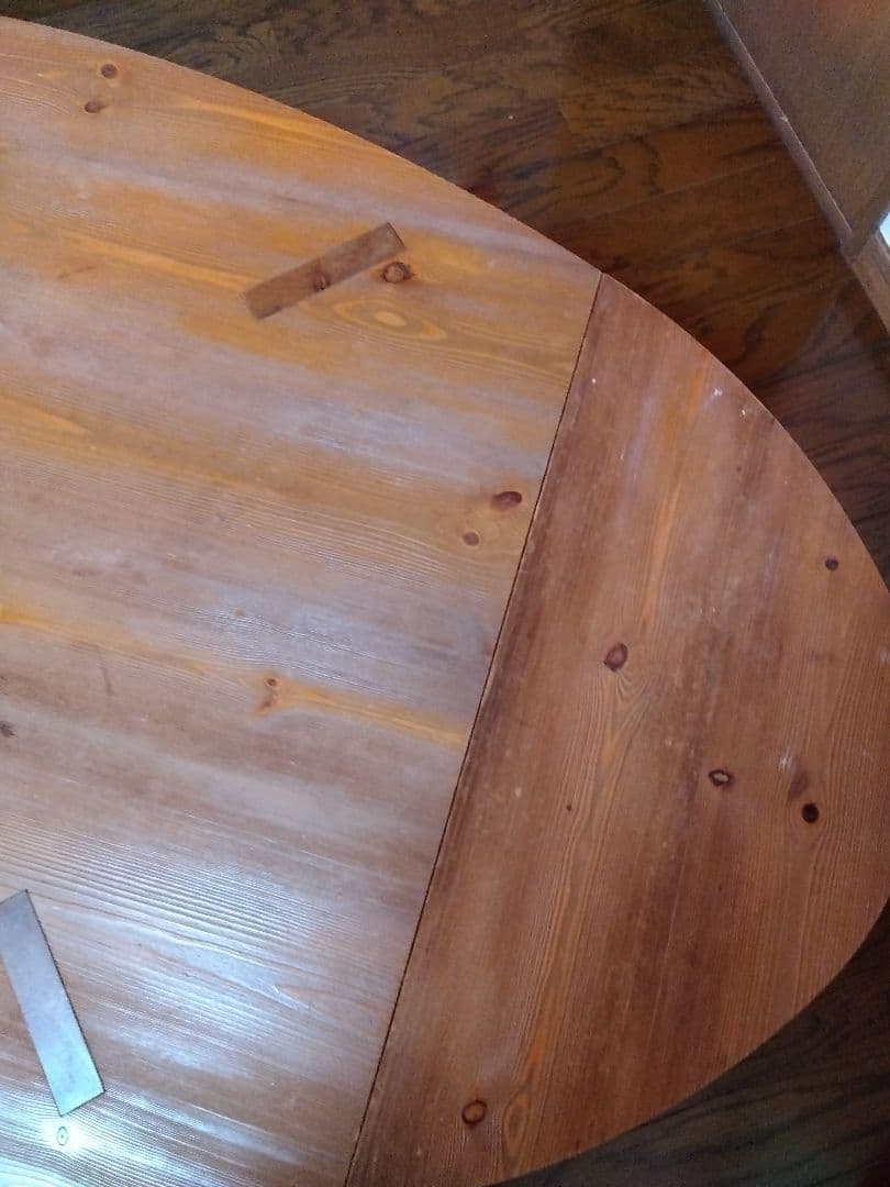 楕円形ナチュラルウッドローテーブル