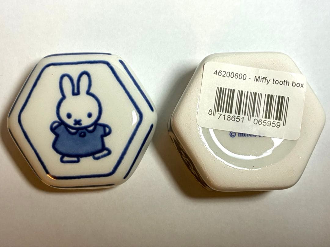 【限定品】ミッフィー 六角形小物入れ 陶器製　ロイヤルデルフト　万博