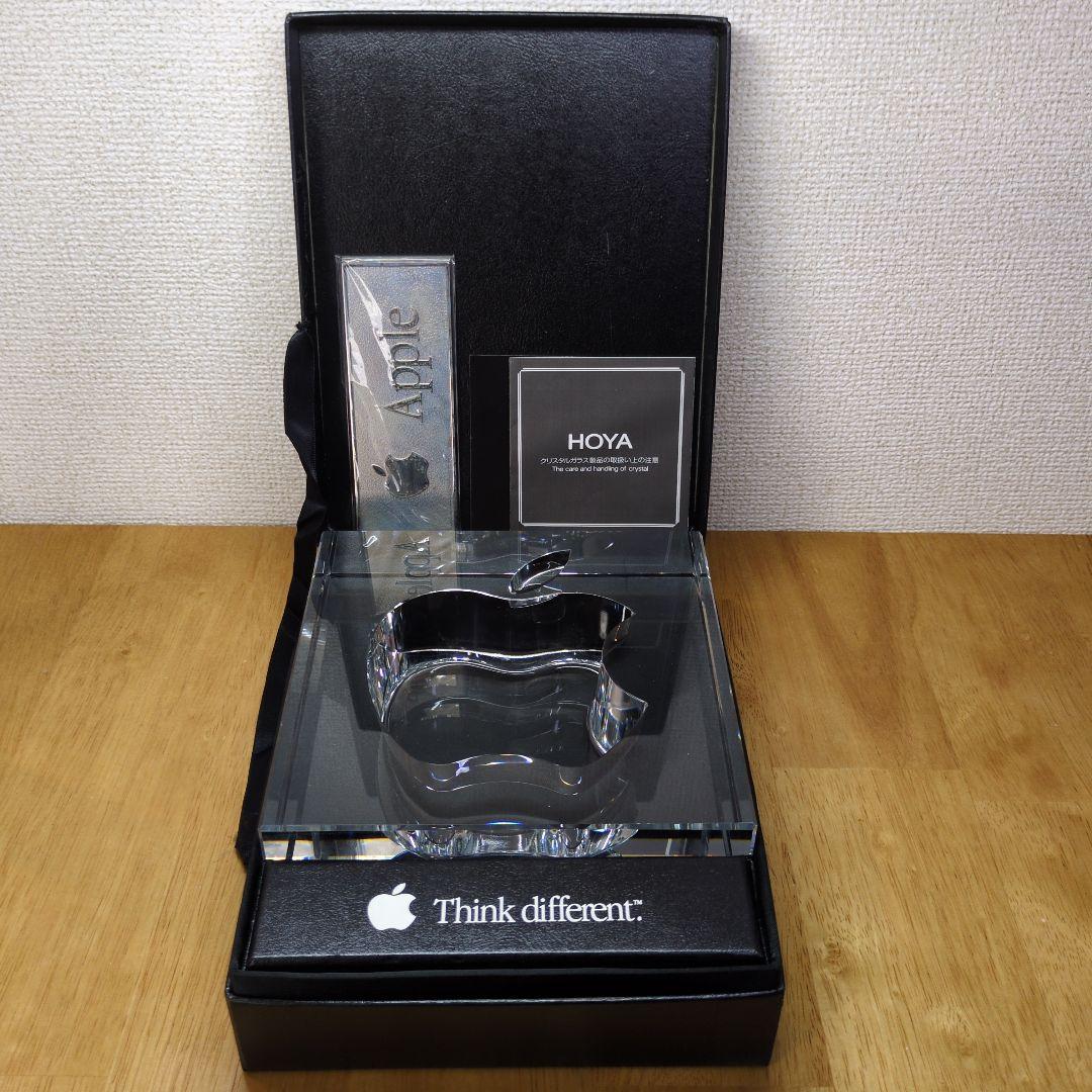 Apple 20周年記念 HOYA製クリスタルガラス 置物 記念品　プレミア