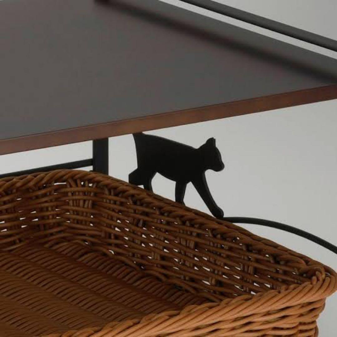 トースターラック ネコ ブラウン 洗えるバスケット付