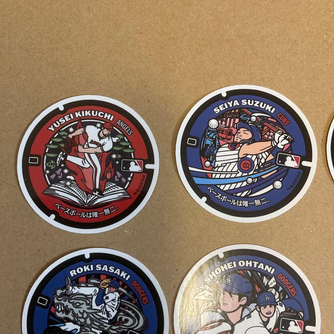 MLBマンホールステッカー　 12種類コンプリート　JALPLAZA