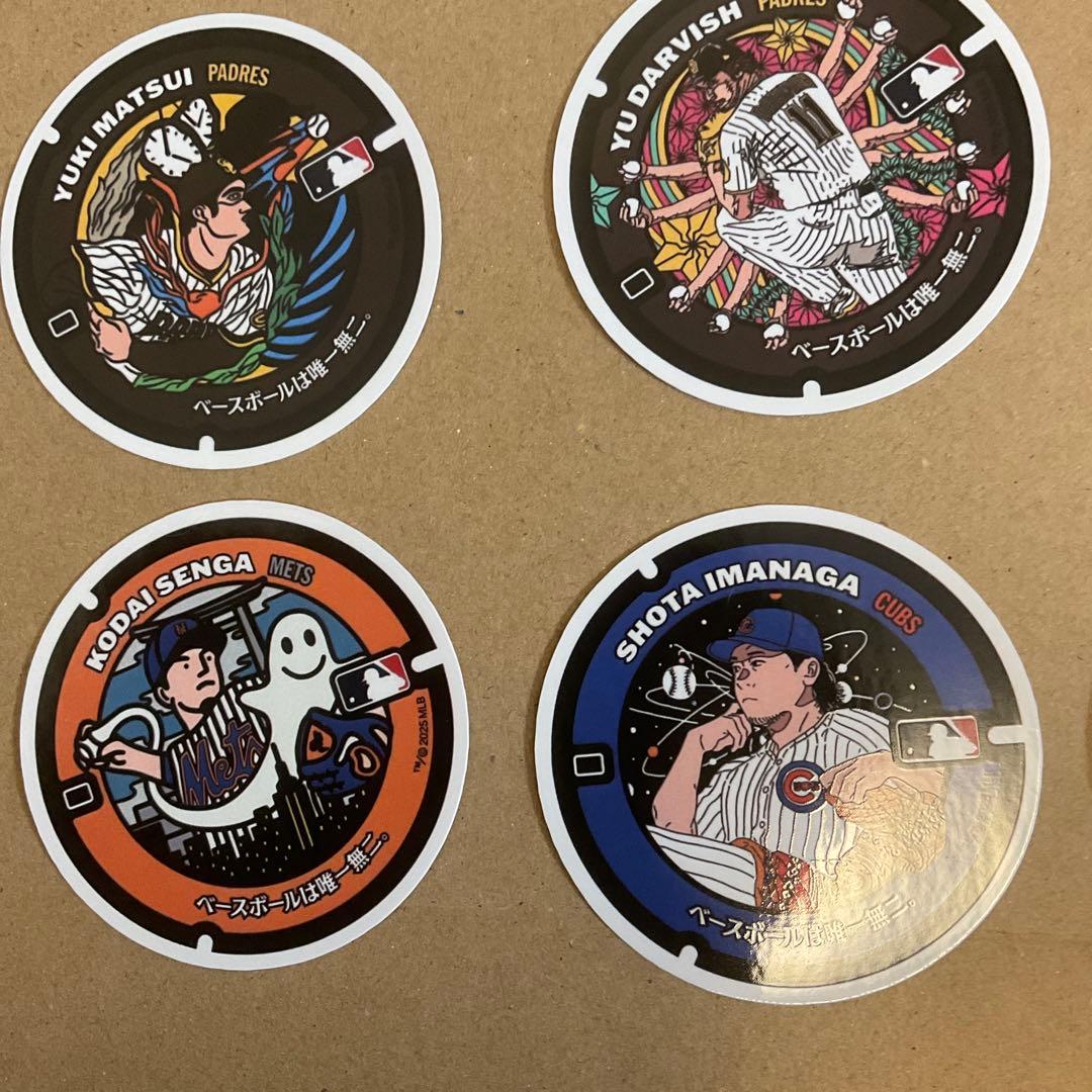 MLBマンホールステッカー　 12種類コンプリート　JALPLAZA