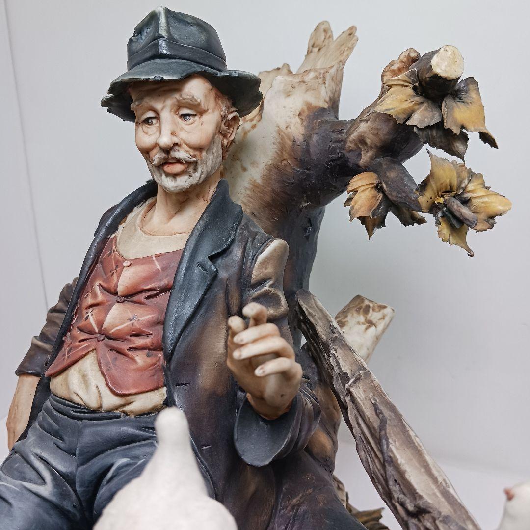 Y3332-1 イタリア カポディモンテ 陶器製 フィギュリン 人形　ten