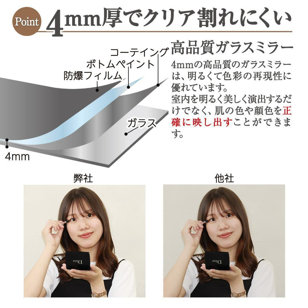 全身鏡 大型（160cmx80cm）鏡 スタンドミラー 姿見鏡 壁掛（シルバー）