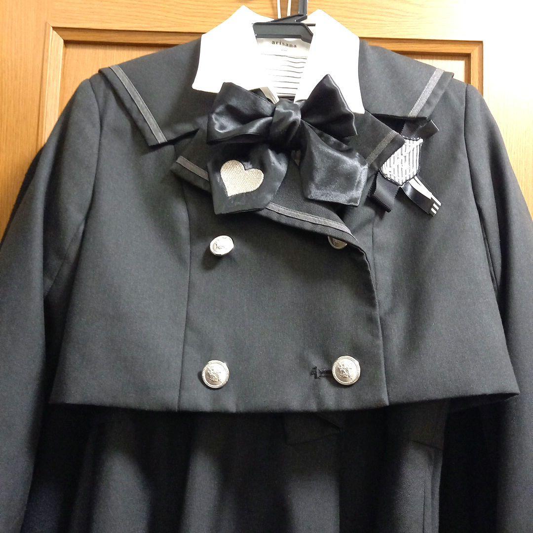 arisanaアリサナ160　4点ダブル銀ボタン卒服美品(リボンタイおまけ付き)
