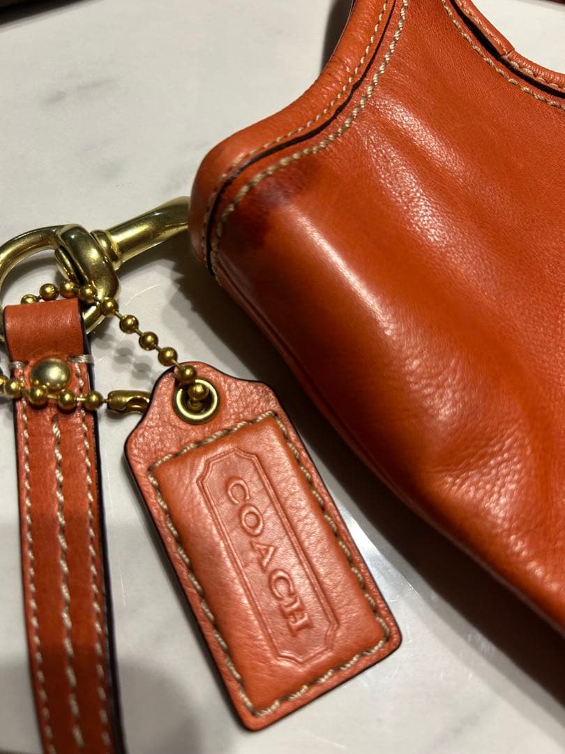 【希少】COACH がま口 2WAYバッグ グラブタンレザー オールドコーチ