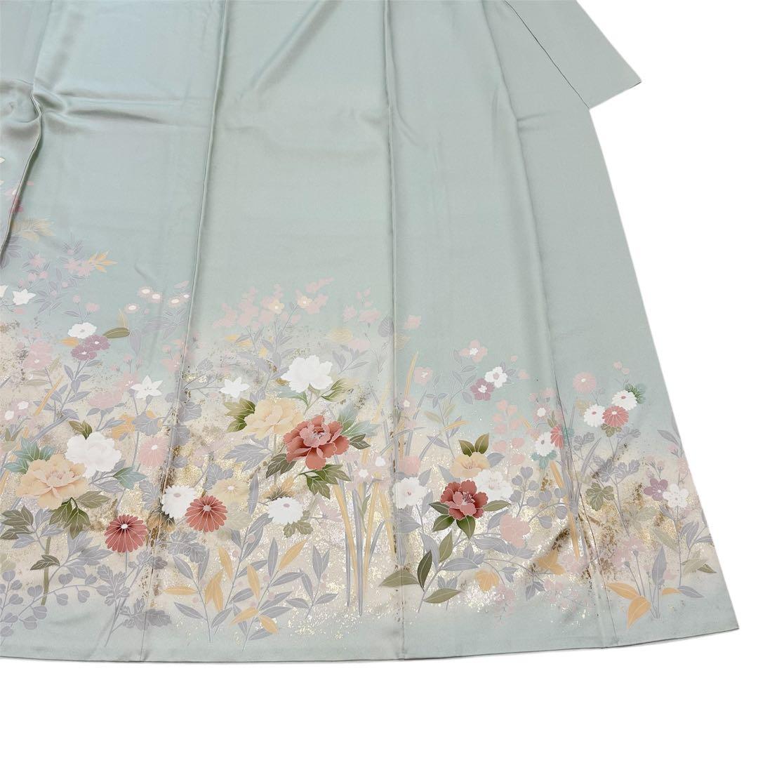 【極美品❤️】訪問着 正絹 四季草花文様 金彩 上品 卒業式 入学式 結婚式