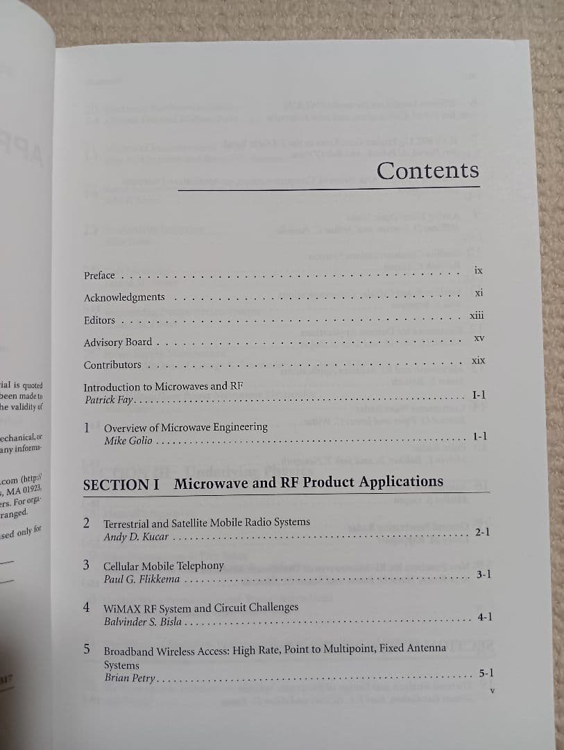 洋書 RF AND MICROWAVE APPLICATIONS AND SYSTEM