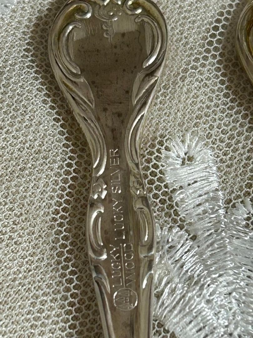 新年セール！ラッキーウッド　ラッキーシルバー　スプーン 6本セット カトラリー