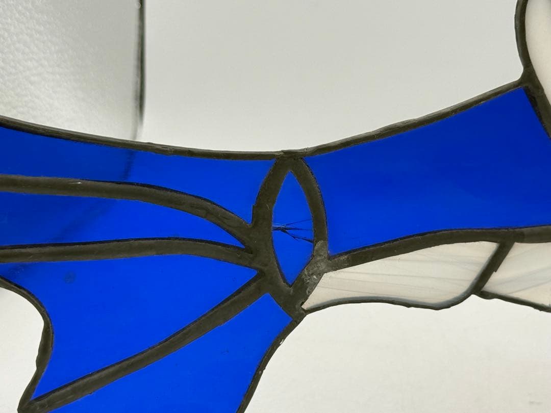 時代　ステンドガラス　抹香鯨　インテリア　置物　送料込み260131