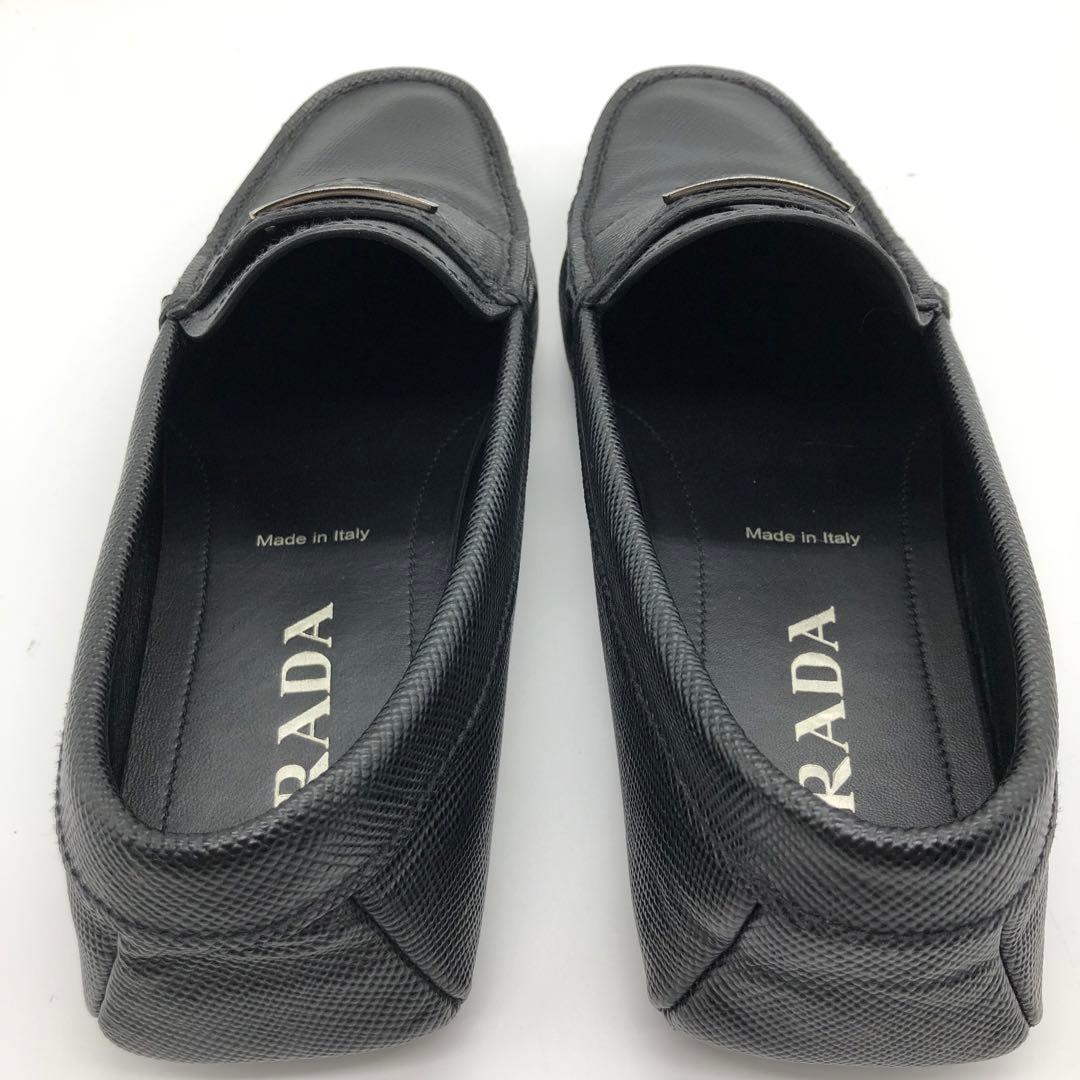 美品✨PRADA プラダ ドライビングシューズ 三角ロゴ サフィアーノレザー　6