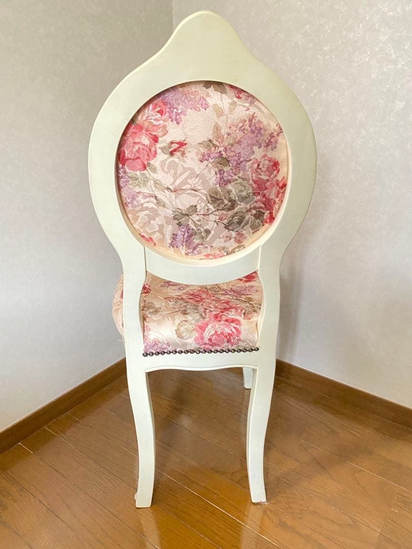 アンティーク家具 猫脚 ロココ調 ダイニング チェア　アイボリー