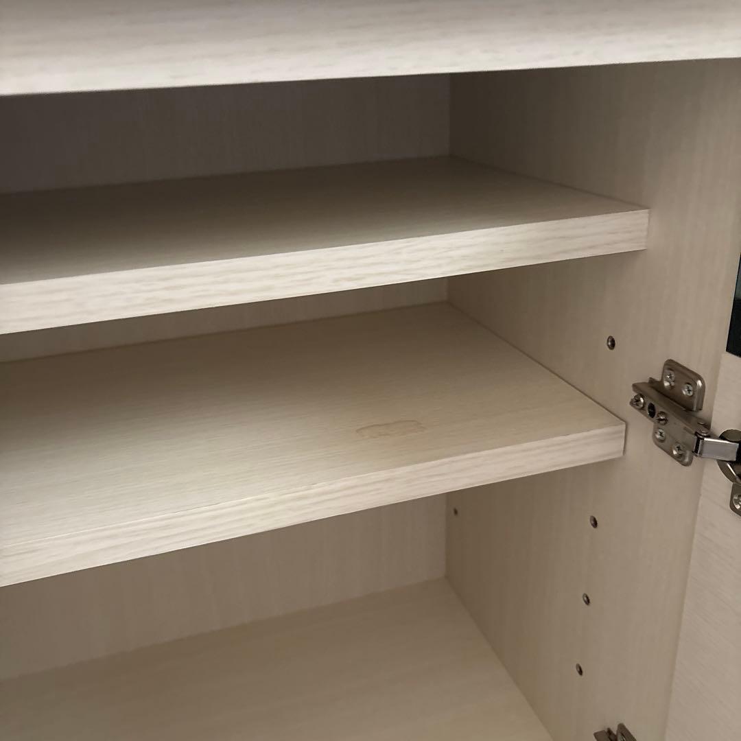 ホワイトリビングボード/サイドボード/幅120/完成品