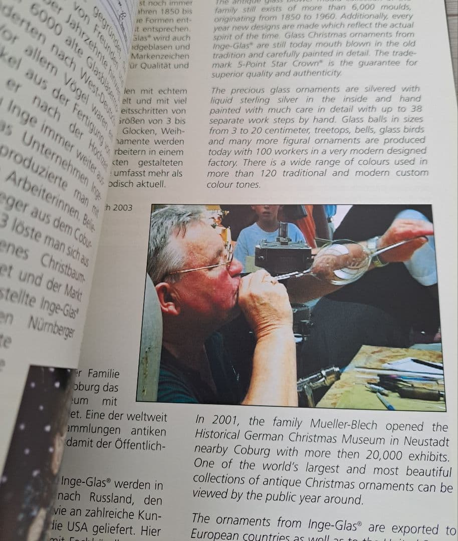 ドイツ　Inge-Glas　インゲグラス　クリスマスガラスオーナメント　本　洋書