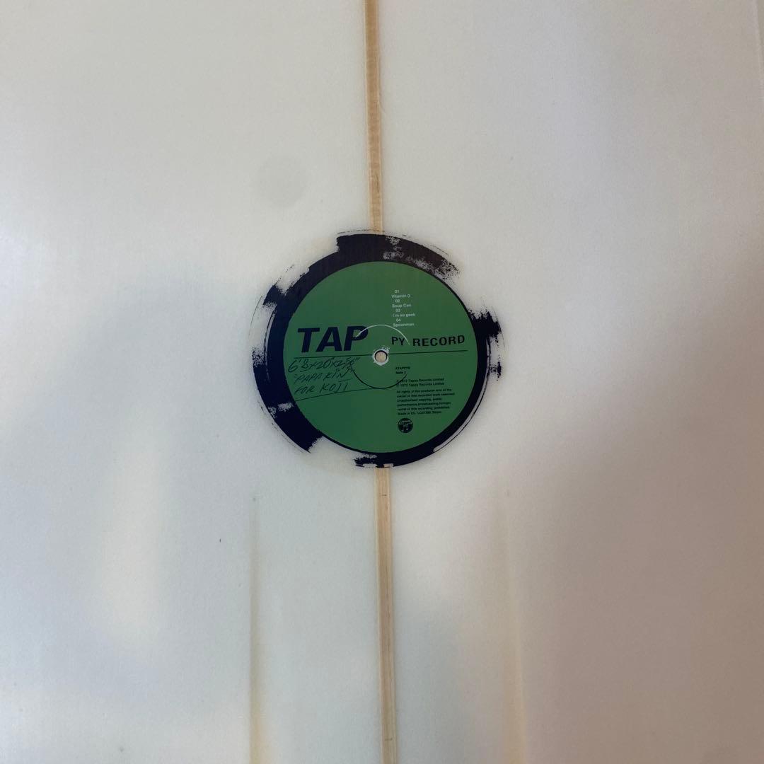 タッピーレコード　クリーム色ファンボード 6.8フィート ダブルコンケーブ