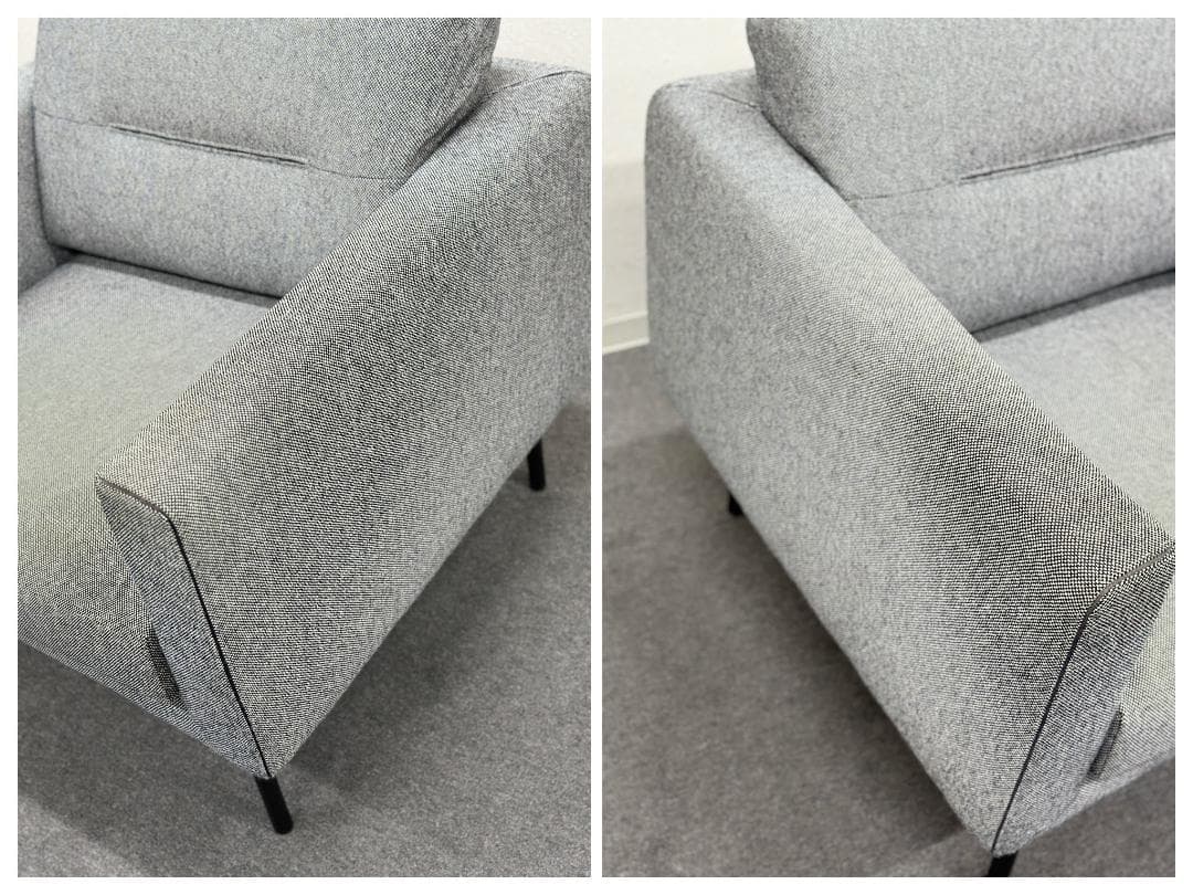 アンドリューワールド■エレメント　ラウンジ チェア　グレー　1Pソファ