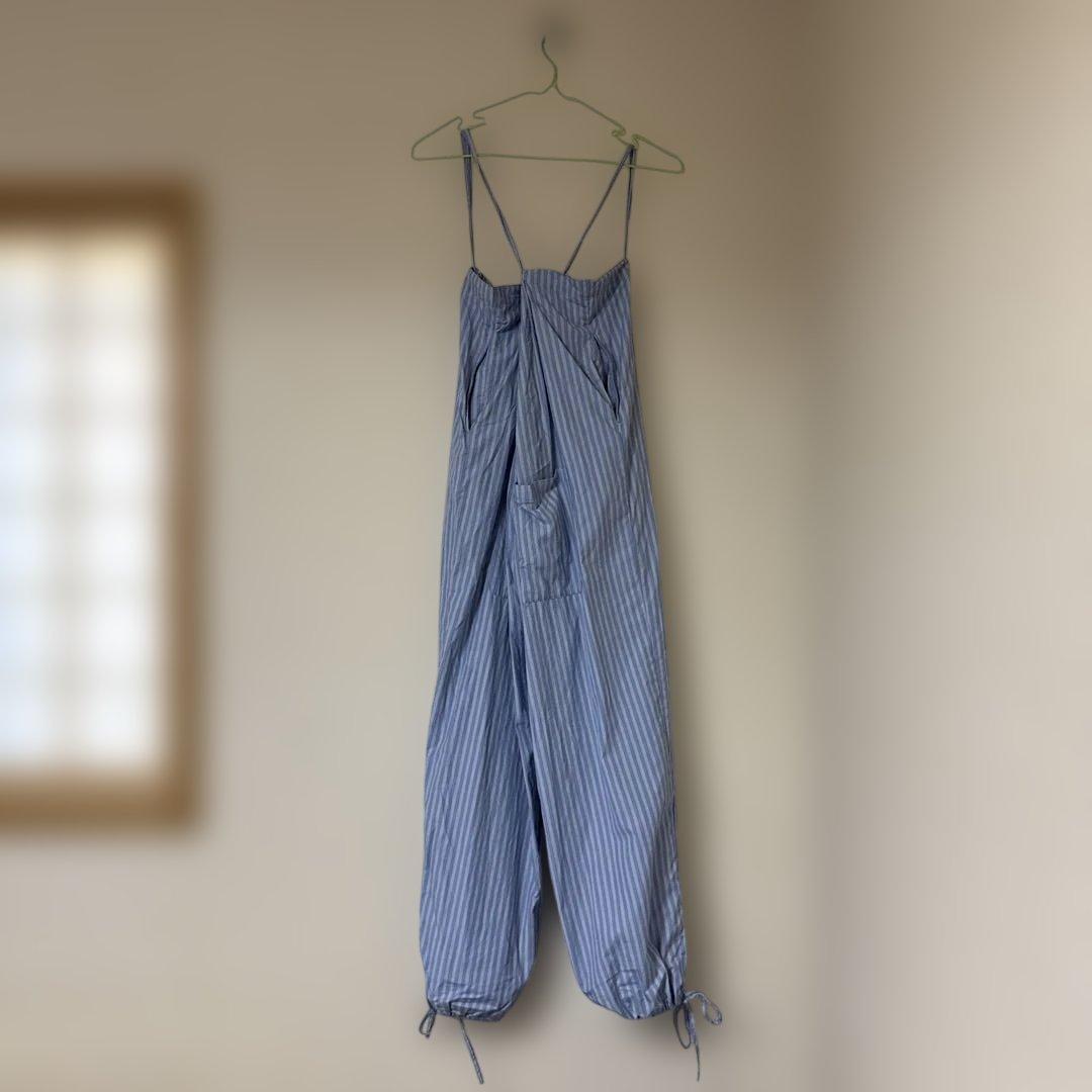 【nestRobe】It's MEコットンストライプバルーンサロペット