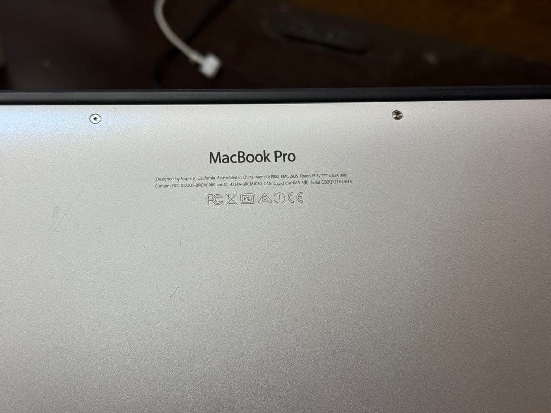 MacBook本体 Macbook Pro 13inch 128gb Early 2015