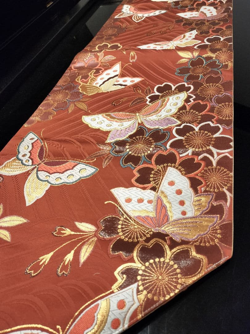 A934高級‼️全通帯‼️ひな祭り‼️蝶、桜‼️2m14cm