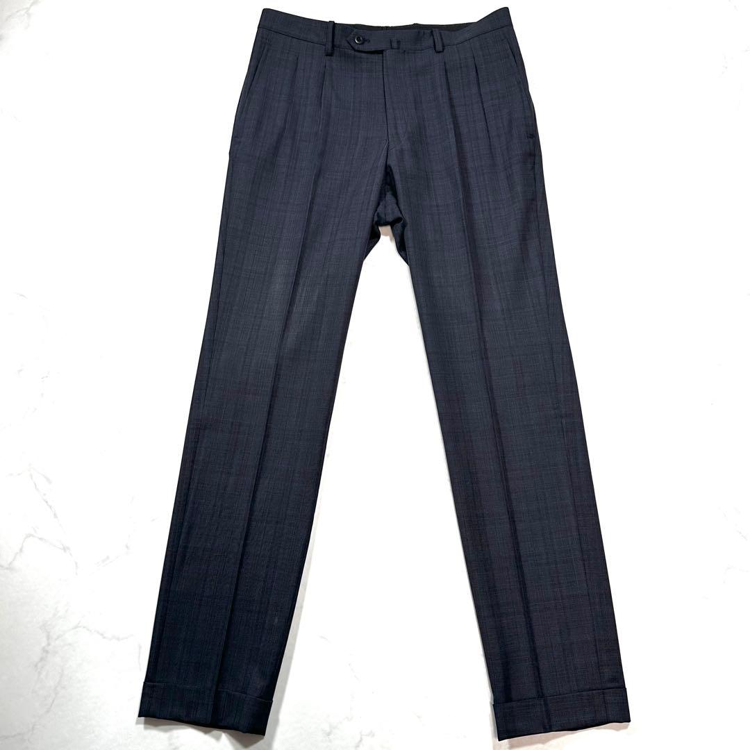 極美品 L相当◎ONLY スリーピーススーツ REDA 裏地総柄 ボルドー 紺