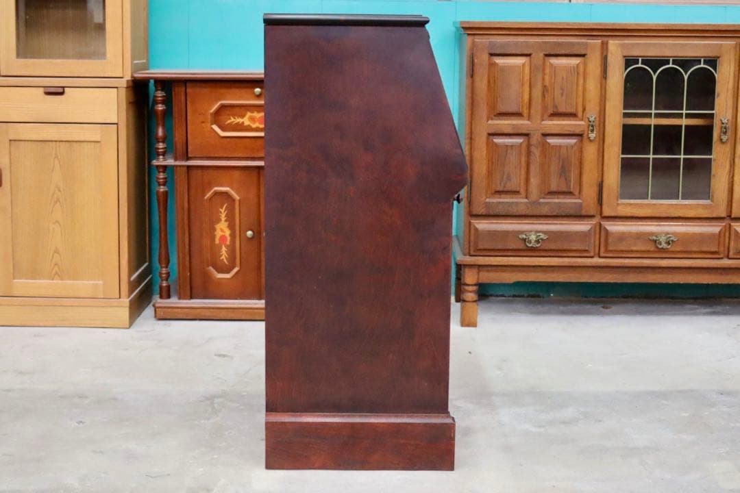 GMIS65○神居民芸 ライティングビューロー デスク キャスター付き椅子 鏡台