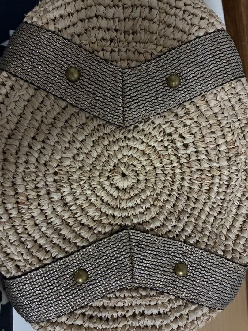 ヴィオラドーロ カゴバッグ サンドロ ラフィアテープハンドルトート