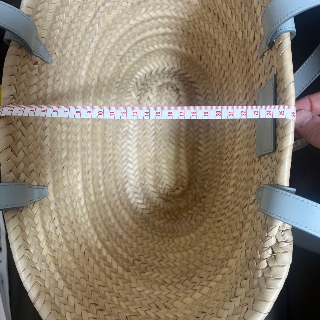 値下げ　リバティ巾着付き❣️セリーヌカゴバック　ライトブルー