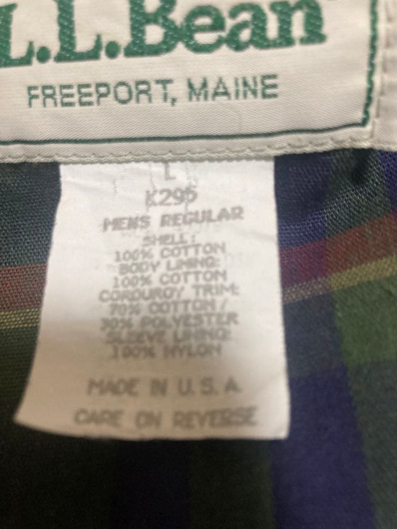 80s L.L.Bean カバーオール ベージュ ハンティングジャケットサイズL