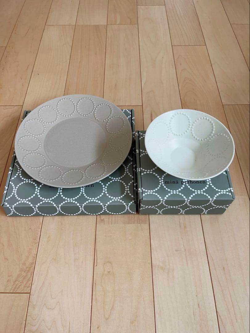 【新品】ミナペルホネン tambourine プレート24cm とボウルのセット