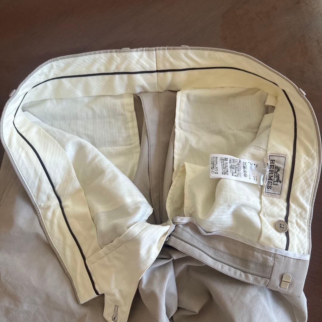 エルメス　メンズチノパンベージュ　ウエスト80