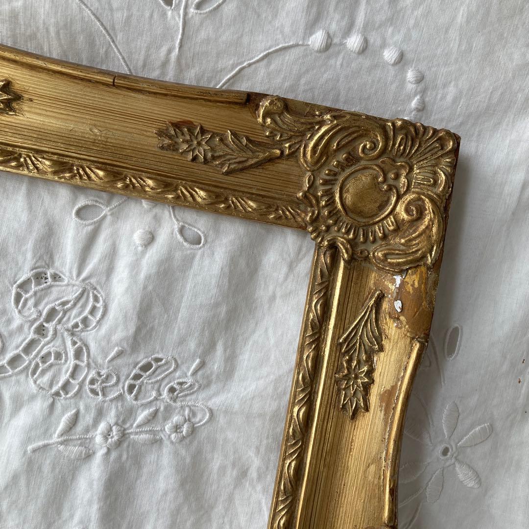 ♪フランスアンティーク 装飾模様が素敵なフレーム 額
