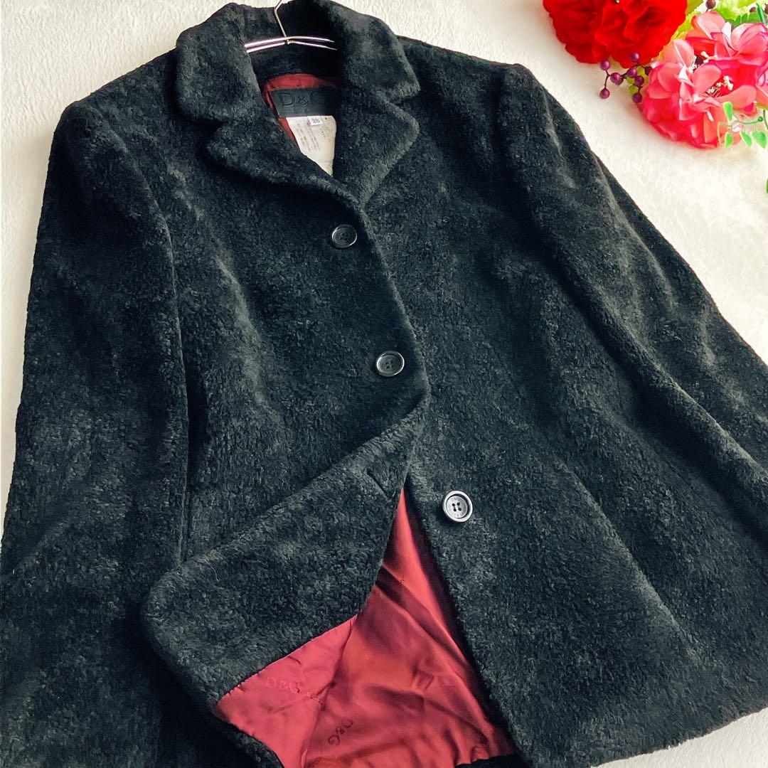 D&Gドルチェアンドガッバーナ★ボアフリース テーラードジャケット シャドウロゴ