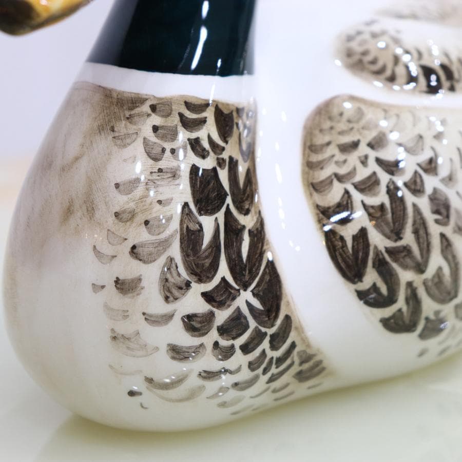 陶器 動物 鴨 カモ 置物 イタリア製 AHURA