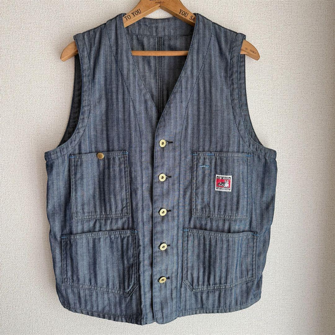 希少 TCB jeans Foremen Vest インディゴHBT 38