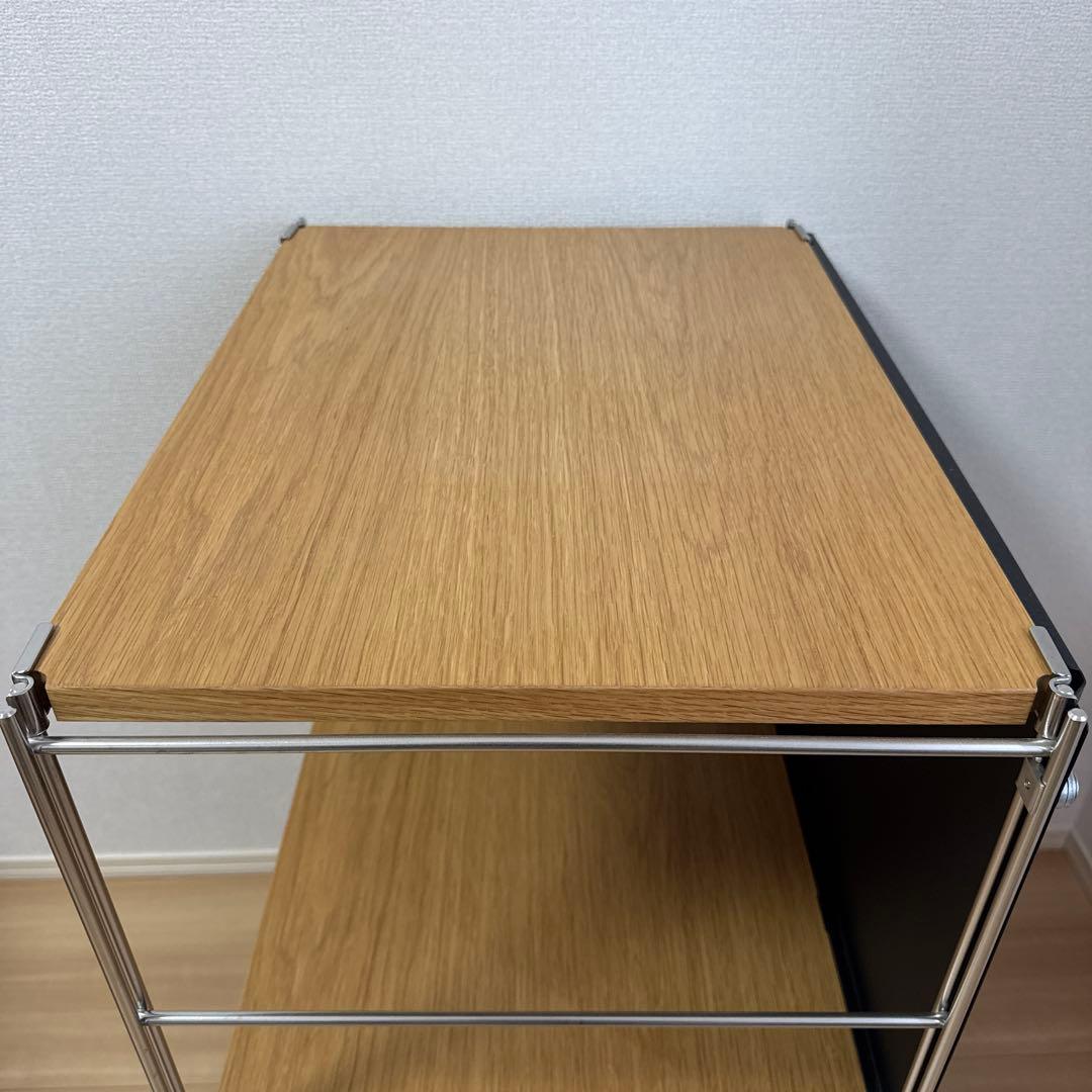 無印良品 ステンレスユニットシェルフ オーク材 バックパネル付き