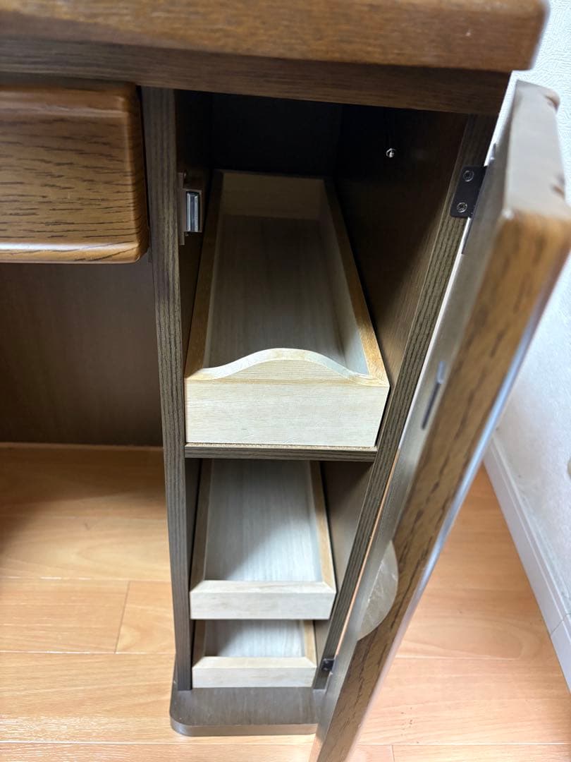 圧迫感なし！『美品』2Way アンティーク調　素敵なブラウンデスク 引き出し付き