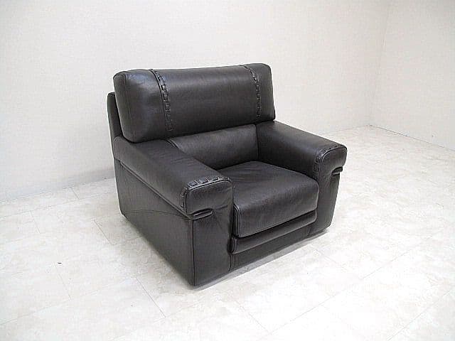 フォルメンティ 総革1人掛けソファ 　総本革ソファ/本革シングルソファ