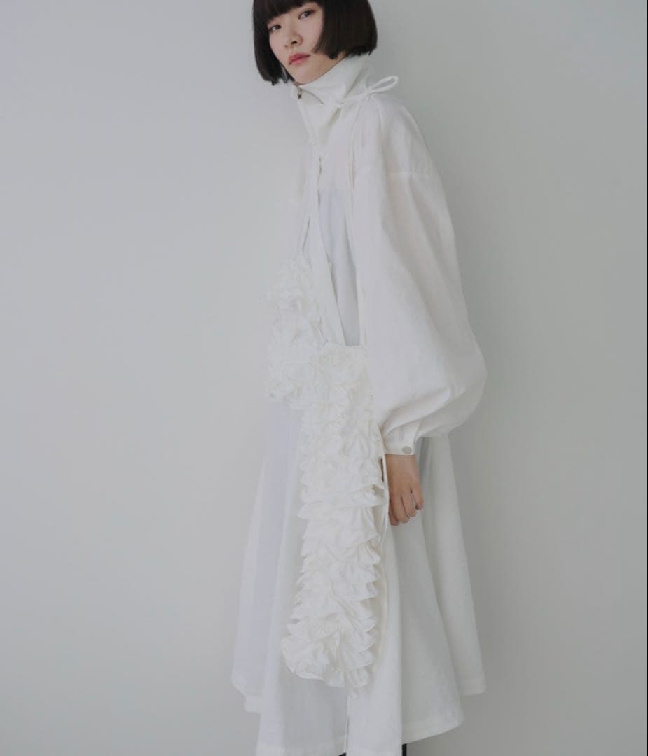 【タグ付、新品】PERNA ペルナ フリルレインポンチョ ロングコート