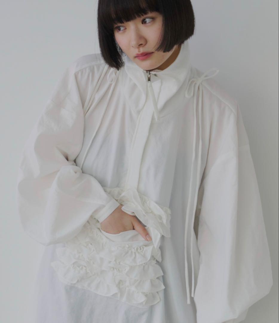 【タグ付、新品】PERNA ペルナ フリルレインポンチョ ロングコート