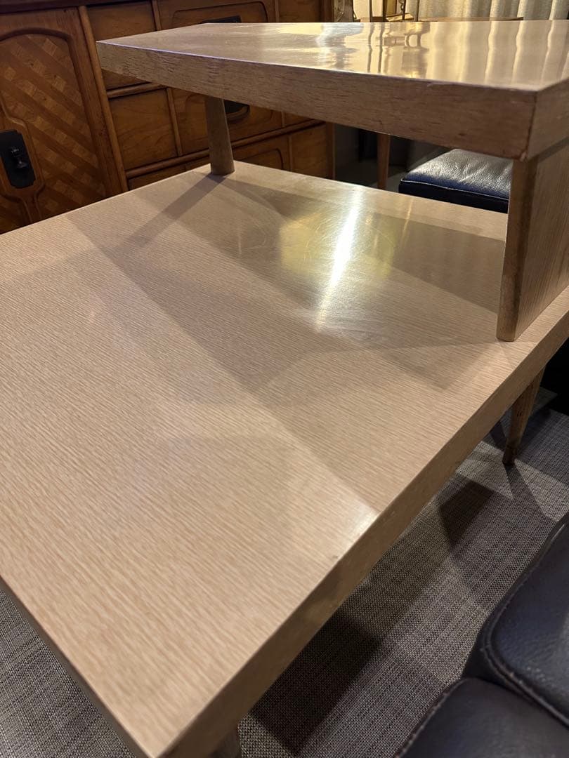 アメリカ製　50s マガジンラックテーブル ステップエンドテーブルセット