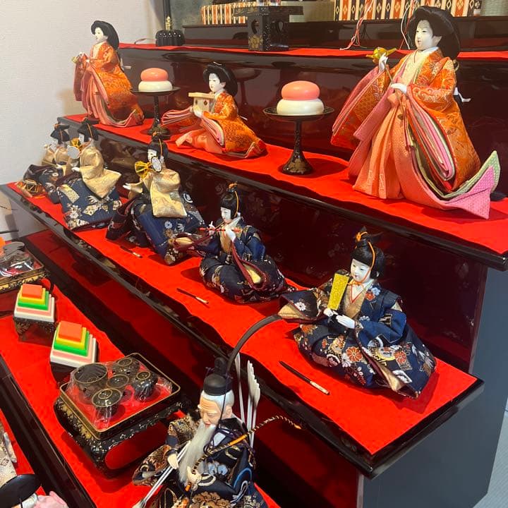 【値下げ】雛人形　7段飾り　漆塗り