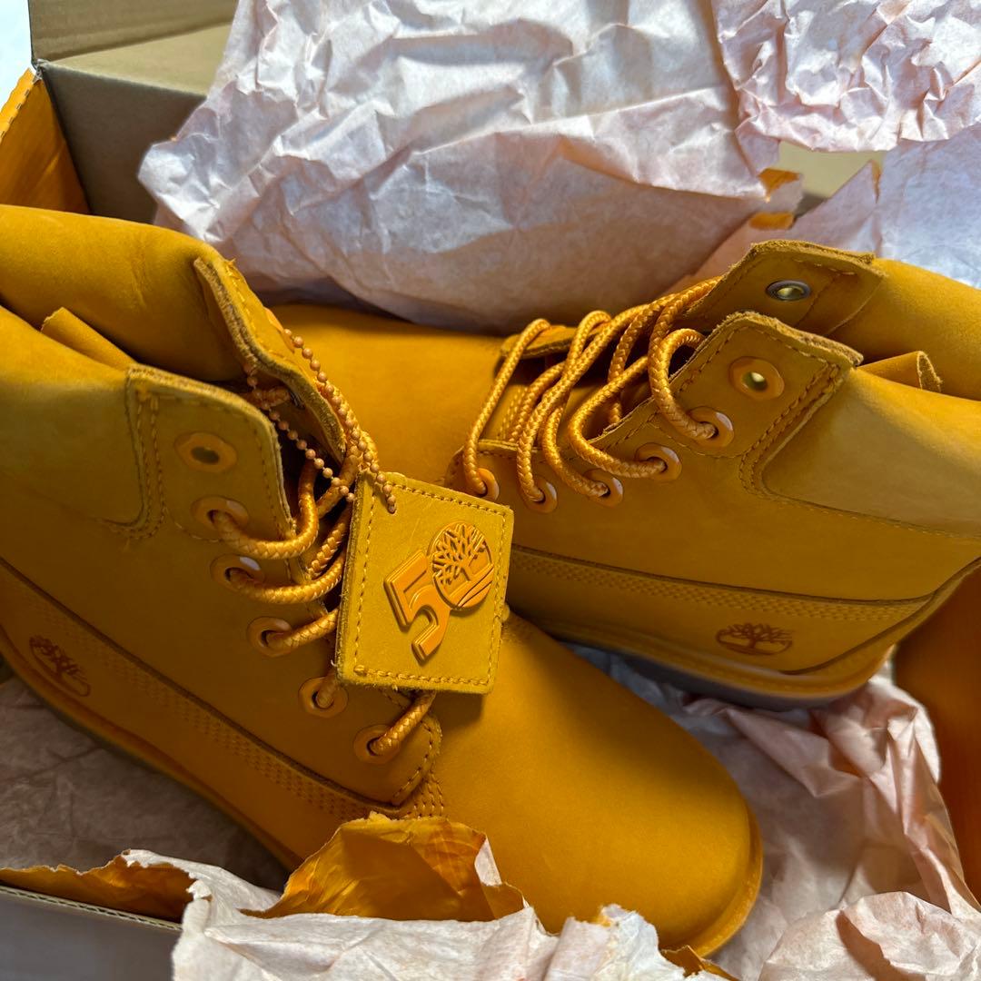 希少　50th 24cm ティンバーランド　プレミアム 6インチ イエロー
