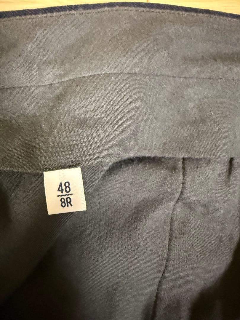 【Ryo 】BEAMS F ストライプスーツ ネイビー×白 48