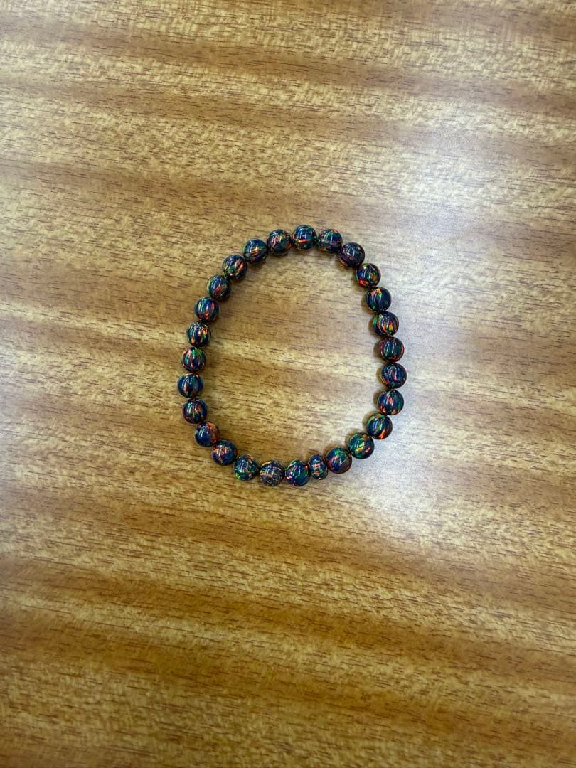 ブラックファイアオパール ブレスレット