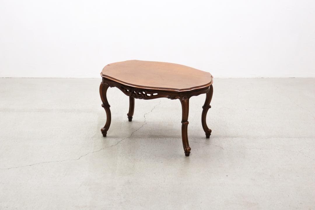 ヴィンテージ クラシカル オーバル センターテーブル サイドテーブル 1 猫脚