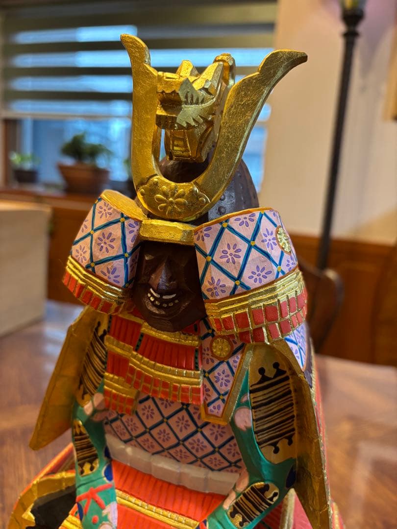 特大　五月人形 一刀彫　清水　古俊作