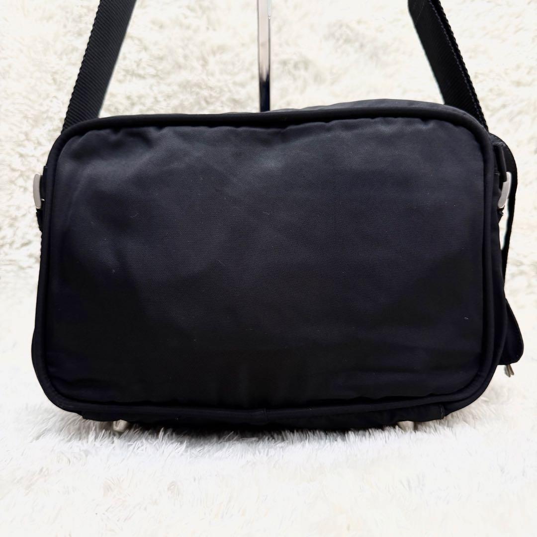 PRADAプラダ 三角ロゴ ショルダーバッグ テスート 黒 クロシエット