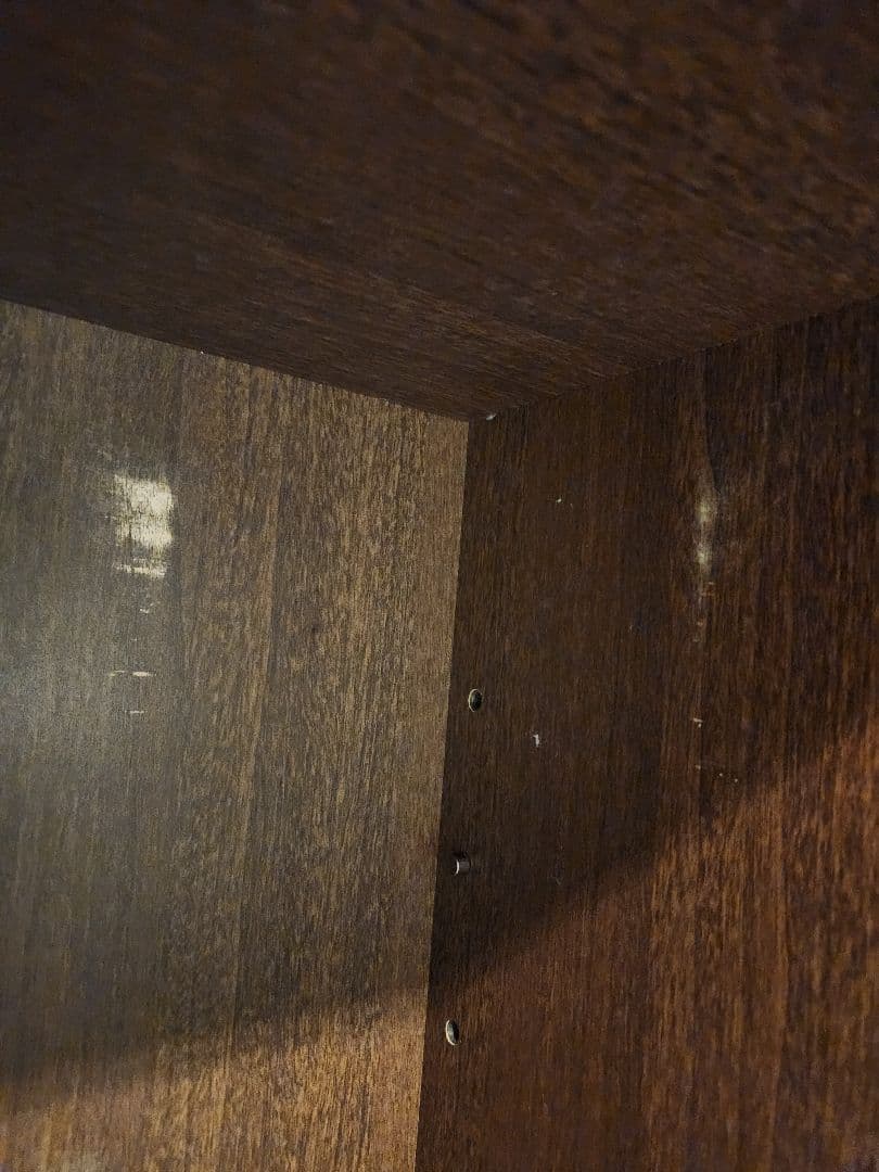 ※12/7まで【レトロ品】食器棚　キャビネット　アンティーク　ガラス扉付