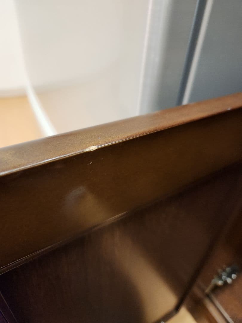 ※12/7まで【レトロ品】食器棚　キャビネット　アンティーク　ガラス扉付