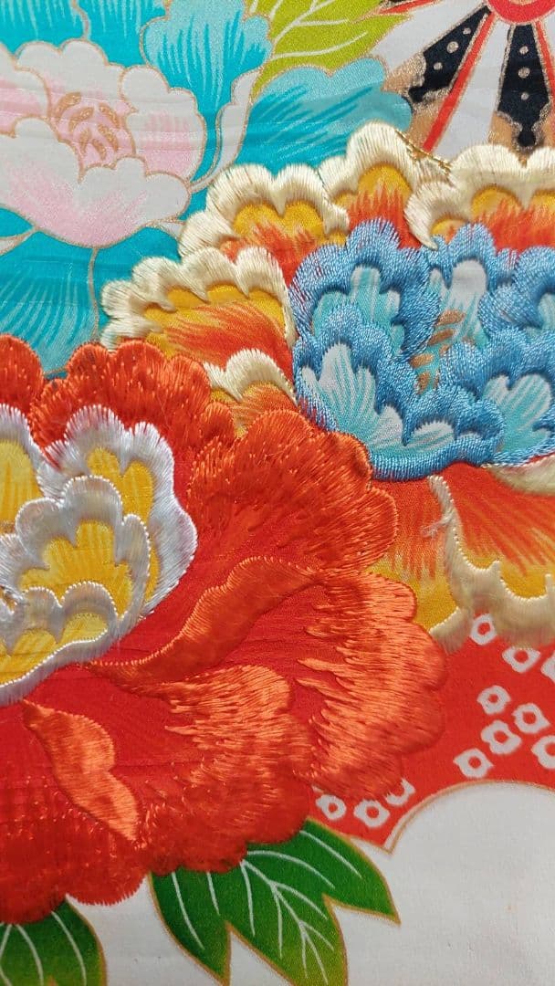 NK101アンティーク子供着物正絹長襦袢付き着丈95センチ裄丈47センチ非常綺麗